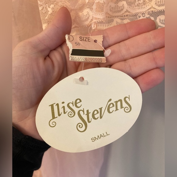 NWT Vintage Ilise Stevens nightgown robe sz small peach color with lace details - Picture 2 of 5